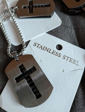 Engraved Stainless  SteelDog Tag Necklace -